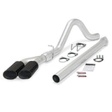 Banks Power 11-13 Ford 6.7L F250-350 Monster Exh Sys - SS Single-Dual Exh w/ Blk Tips - 49789-B