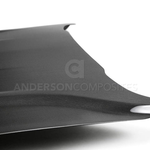 Anderson Composites 18-20 Ford Mustang Double Sided Type-OE Carbon Fiber Hood - AC-HD18FDMU-OE-DS
