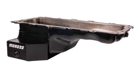 Moroso Ford 4.6/5.4L (w/Rear Sump) Kicked Out Wet Sump 7qt 6.5in Steel Oil Pan - 20546