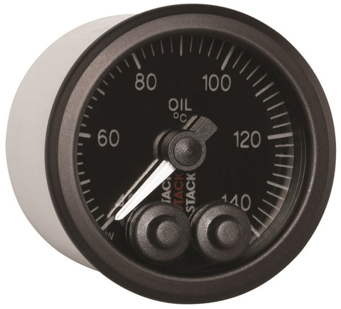 Autometer Stack 52mm 40-140 Deg C 1/8in NPTF Male Pro-Control Oil Temp Gauge - Black - ST3509