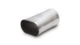 Vibrant 3in oval (Nominal) x 3in Round Transition adapter T304 SS 6in long - 13170