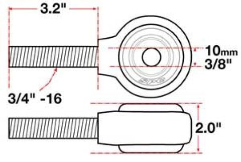 SPC Performance xAxis Rod End Ball Joint - 15730