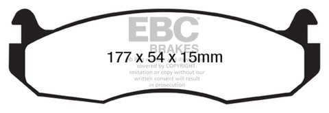 EBC 99-03 Am General H1 H1 12100 GVW Greenstuff Front Brake Pads - DP61786