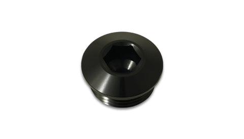 Vibrant Aluminum -16AN ORB Slimline Port Plug w/O-Ring - Anodized Black - 10996