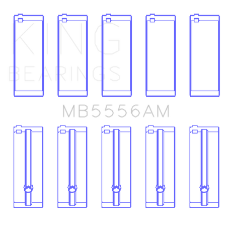 King Engine Bearings Suzuki G-13 (Size +0.50mm) Main Bearing Set - MB5556AM0.5
