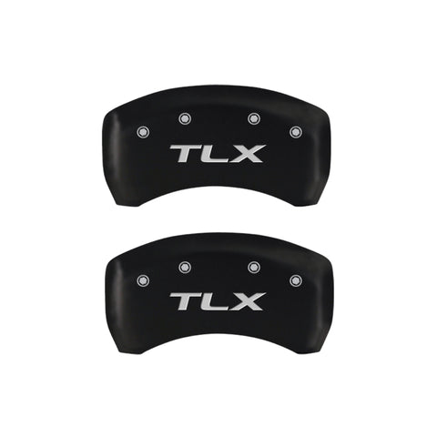 MGP 4 Caliper Covers Engraved Front Acura Engraved Rear TLX Red finish silver ch - 39018STLXRD