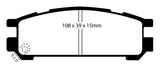 EBC 93-96 Subaru Impreza 1.8 Redstuff Rear Brake Pads - DP3821C