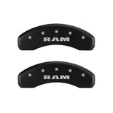 MGP 4 Caliper Covers Engraved Front & Rear RAM Red finish silver ch - 12043SRAMRD