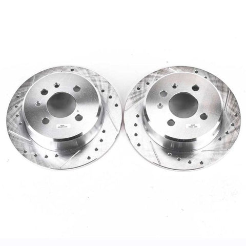 Power Stop 1991 BMW 318i Rear Evolution Drilled & Slotted Rotors - Pair - EBR220XPR