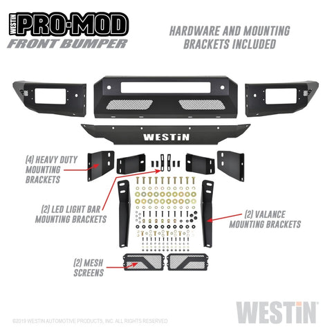 Westin 19-21 Ford Ranger Pro-Mod Front Bumper - Tex. Blk - 58-41085