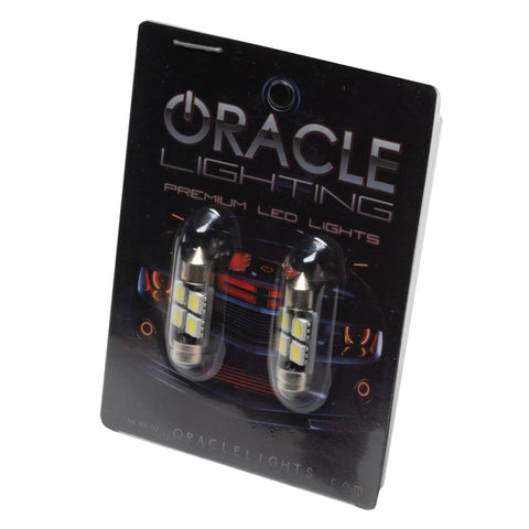 Oracle 33MM 4 LED 3-Chip Festoon Bulbs (Pair) - Cool White - 5203-001
