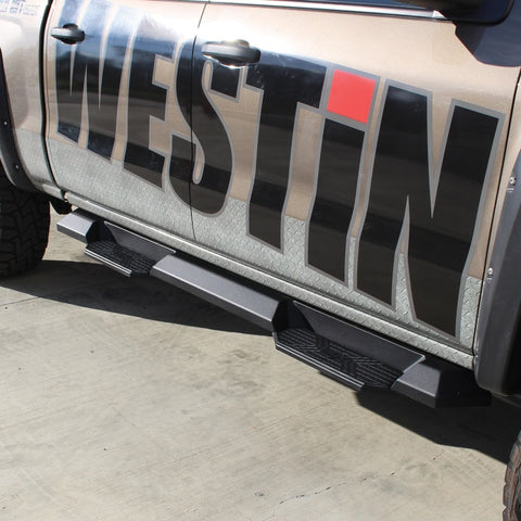 Westin/HDX 07-18 Chevy/GMC Silv/Sierra 15/25/3500 Crew Xtreme Nerf Step Bars - Textured Black - 56-23725