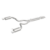 MagnaFlow Cat Back, SS, 3in, Street, Dual Split Polished 4.5in Tips 2015 Ford Mustang GT V8 5.0L - 19100