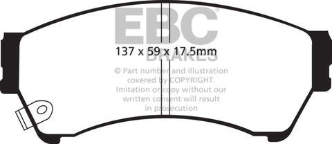 EBC 06-09 Ford Fusion 2.3 Ultimax2 Front Brake Pads - UD1164