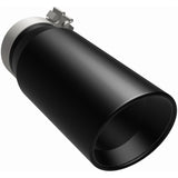 MagnaFlow Tip Stainless Black Coated Single Double Round Single Outlet 5in Dia 4in Inlet 13in L - 35240