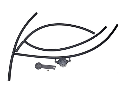 J&amp;L 16-24 Nissan Titan 5.6L Passenger Side Oil Separator 3.0 - Black Anodized - 3108P-B