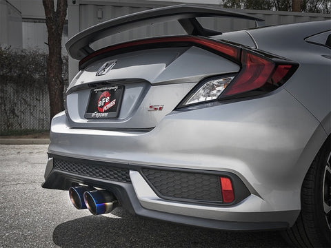aFe Takeda 3in 304 SS Cat-Back Exhaust System w/ Blue Tips 2017 Honda Civic Si I4 1.5L (t) - 49-36618-L