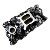 Edelbrock Chevy SB Performer EPS Manifold w/ Oil Fill Tube - Black Plasma - 2703-BP