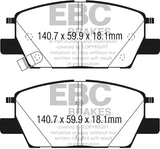 EBC 2016+ Chevrolet Malibu 1.5L Turbo (Elec PB) Ultimax2 Front Brake Pads - UD1913