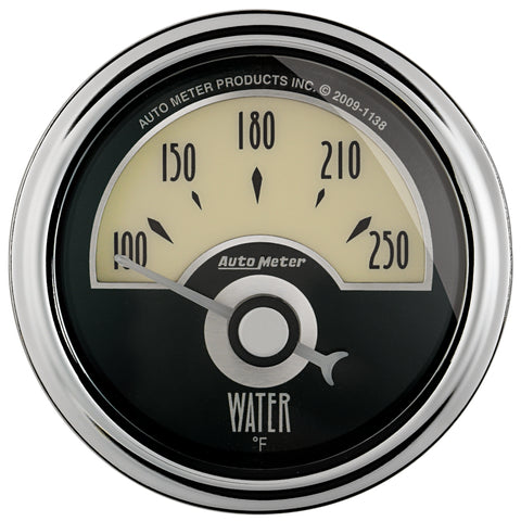 AutoMeter Gauge Water Temp 2-1/16in. 250 Deg. F Elec Cruiser Ad - 1136