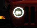 Raxiom 18-22 Jeep Wrangler JL/JT Axial Series LED Headlights- Black Housing (Clear Lens) - J133763