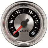 Autometer American Muscle 52mm Full Sweep Electric 8-18 Volts Voltmeter Gauge - 1282