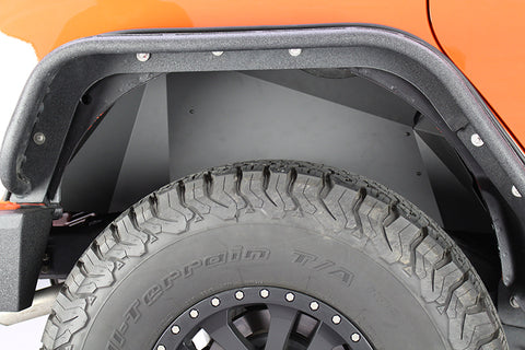 Fishbone Offroad 07-18 Jeep Wrangler JK Aluminum Rear Inner Fenders - Black Powdercoat - FB33007R
