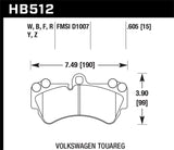 Hawk 2009 Porsche Cayenne Base HPS 5.0 Front Brake Pads - HB512B.605