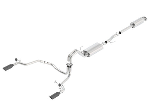 Borla 15-17 F-150 2.7/3.5L V6 EcoBoost / 5.0L V8 Black Chrome Cat-Back Touring Exhaust - 140614BC