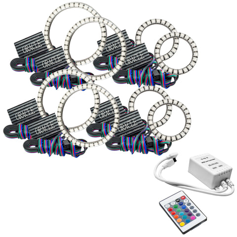 Oracle Vector Jeep Wrangler JK Grille Halo Kit - ColorSHIFT w/ Simple Controller - 5835-504