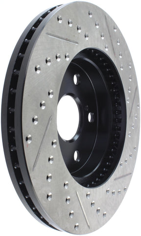 StopTech 02 Lexus ES 250/300/330/350 / 05-07 Toyota Avalon Slotted & Drilled Right Front Rotor - 127.44125R
