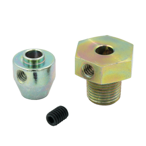 Autometer Thermocouple Fitting Kit 1/8in NPT Male w/ Set Screw and Band Clamp - 3256