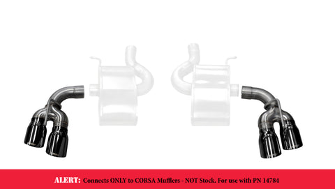 Corsa 2017-24 Chevy Camaro ZL1 2.75in Inlet / 4.0in Outlet Black PVD Tip Kit (For Corsa ExhaustOnly) - 14774BLK