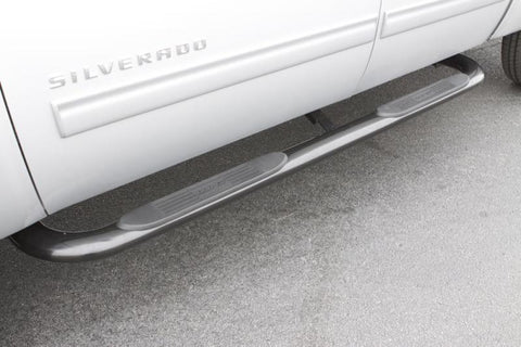 Lund 2019 Chevy Silverado 1500 Double Cab 4In Oval Bent Steel Nerf Bars - Black - 23476453