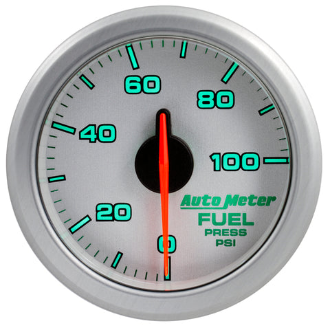 Autometer Airdrive 2-1/6in Fuel Pressure Gauge 0-100 PSI - Silver - 9171-UL