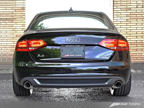 AWE Tuning Audi B8 A4 Touring Edition Exhaust - Dual Outlet Polished Silver Tips - 3015-32030