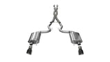 Corsa 2015-2017 Ford Mustang GT 5.0 3in Cat Back Exhaust Black Dual Tips (Sport) - 14332BLK