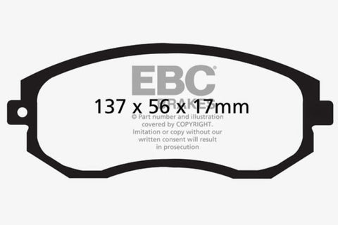 EBC 2012+ Subaru BRZ/FRS/86 2.0L Bluestuff Rear Brake Pads - DP51884NDX
