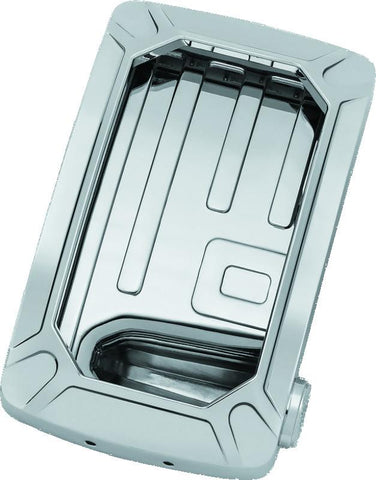 Kuryakyn Nova Curved Vertical Mount Side License Plate Holder Chrome - 3190