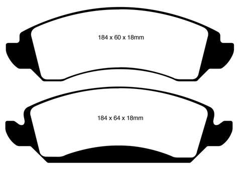 EBC 09-14 Cadillac Escalade 6.0 Hybrid Greenstuff Front Brake Pads - DP61830