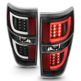 ANZO 2009-2013 Ford F-150 LED Taillights Black - 311257