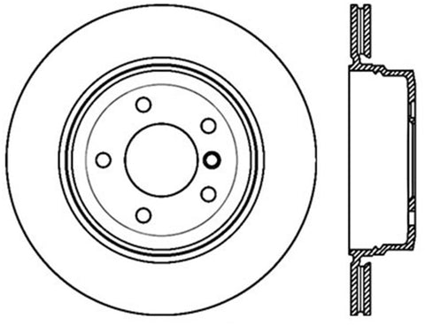 StopTech 9/07-09 BMW 328 / 06 BMW 325 E90 AWD Slotted & Drilled Right Rear Rotor - 127.34091R