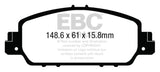 EBC 13+ Honda Accord Coupe 2.4 EX Ultimax2 Front Brake Pads - UD1654