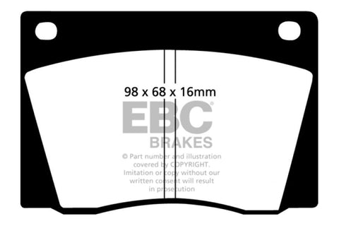 EBC 67-69 Fiat Dino 2 Ultimax2 Front Brake Pads - UD004
