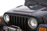 AVS 87-06 Jeep Wrangler Aeroskin Low Profile Acrylic Hood Shield - Smoke - 322091