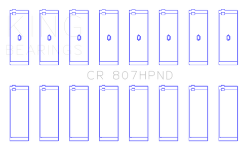 King Chevy LS1 / LS6 (Size 010) Performance Rod Bearing Set - CR807HPND010