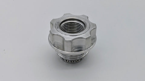 Granatelli -10AN ORB Female -20AN Male Threaded Insert Vented Oil Fill Cap - Natural - 280113