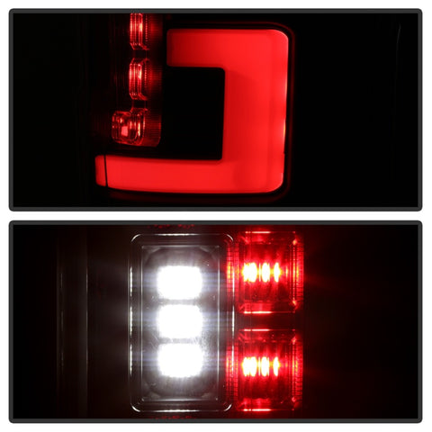Spyder 17-18 Ford F250 (w/Blind Spot Sens./LED Model Only) LED Tail Lights-Blk ALT-YD-FS17BS-LED-BK - 5085610