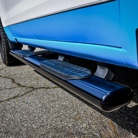 Westin 19-21 Chevrolet Silverado Crew Cab PRO TRAXX 6 Oval Nerf Step Bars - Black - 21-64135