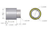 Dinan Double-Walled 4in Clamp-On Exhaust Tip - Polished - 4in Outlet / 2.75in Inlet - D663-0600-BOX